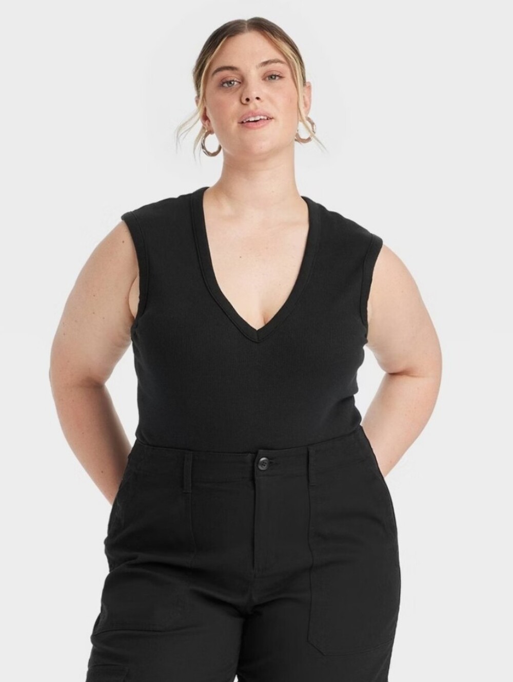 Women's Rib Bodysuit - Universal Thread Black XXL